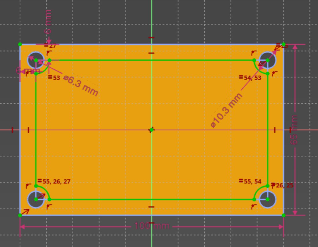 Sketching the area where the honeycomb pattern will be cut.